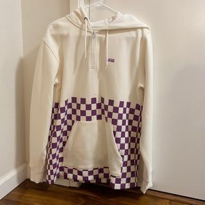 Vans men’s hoodie jacket small likely new only wore once! purple check board